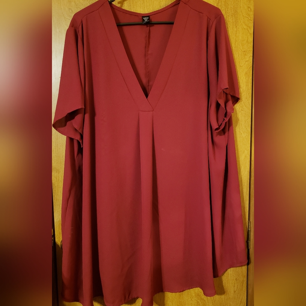 Shein Curve Sheer Top